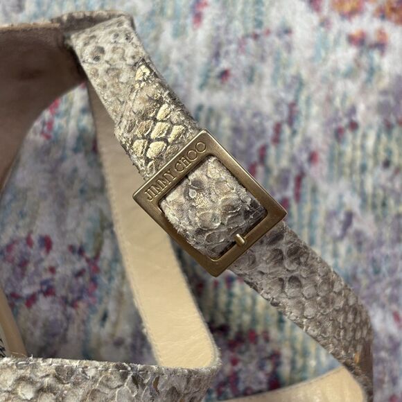 Jimmy Choo Python Platform Espadrille Sandals - Picture 2 of 10